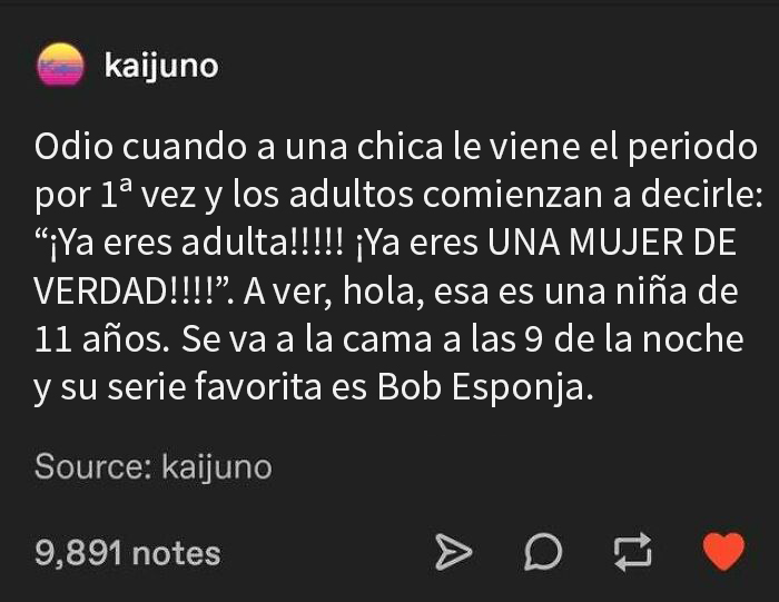 También Dicen Que Si Ya Tiene Pechos, Está Biológicamente Lista Para Tener Sexo