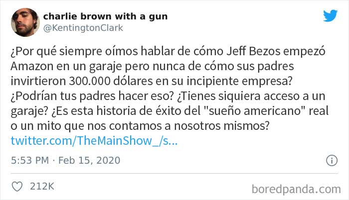 El "sueño americano" no existe. Sólo quieren que todos creamos que podría "ocurrirnos" mientras que todos los sistemas están diseñados para mantener a los pobres pobres y a los ricos ricos.