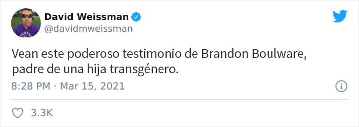"Tenía un hijo que no sonreía": Un padre cristiano explica cómo aprendió a aceptar a su hija trans en un discurso desgarrador