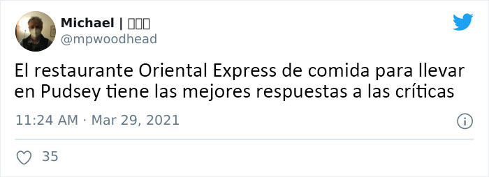 Este restaurante chino de comida para llevar se vuelve viral por sus respuestas salvajes a las malas críticas de los clientes