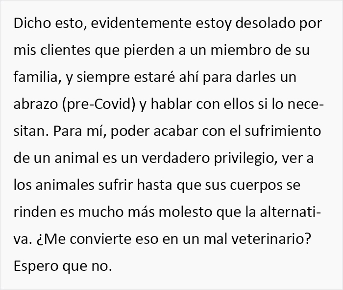 Este veterinario comparte las cosas más emocionalmente agotadoras en su trabajo, peor que sacrificar a los animales