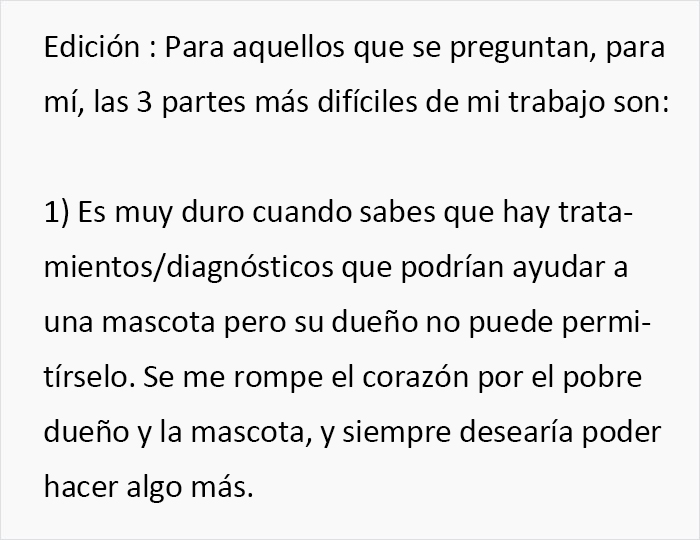 Este veterinario comparte las cosas más emocionalmente agotadoras en su trabajo, peor que sacrificar a los animales