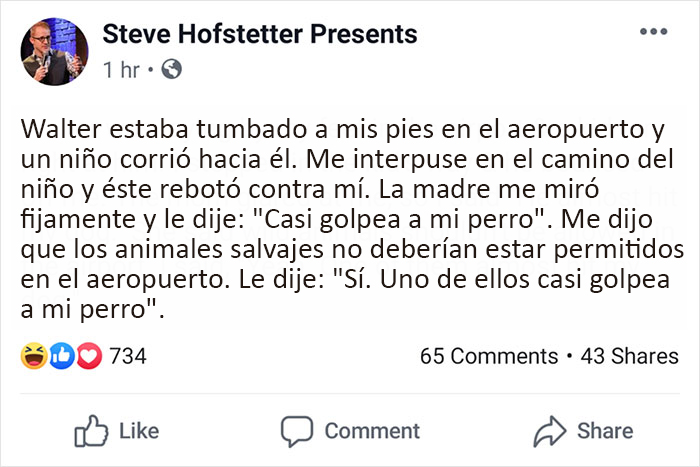 Amo a Steve Hofstetter. Walter es su perro