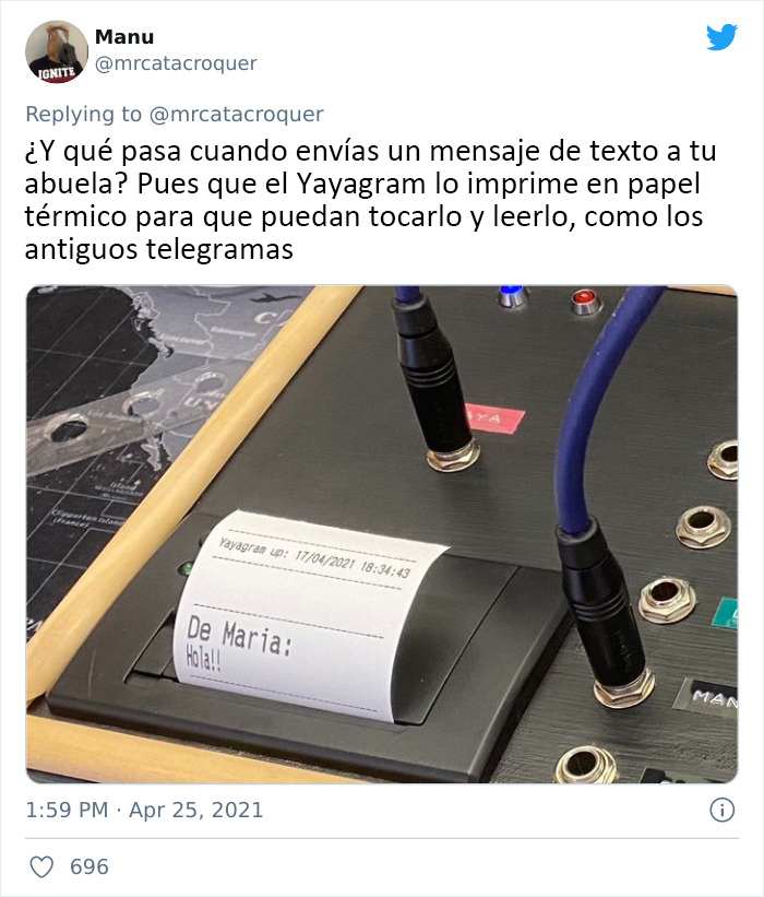 Este hombre construyó un dispositivo de comunicación para que a su abuela le sea más fácil de usar que un teléfono, y se hace viral
