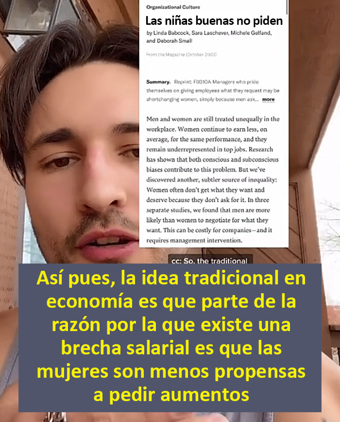 Este licenciado en economía explica la brecha salarial entre hombres y mujeres en menos de 1 minuto