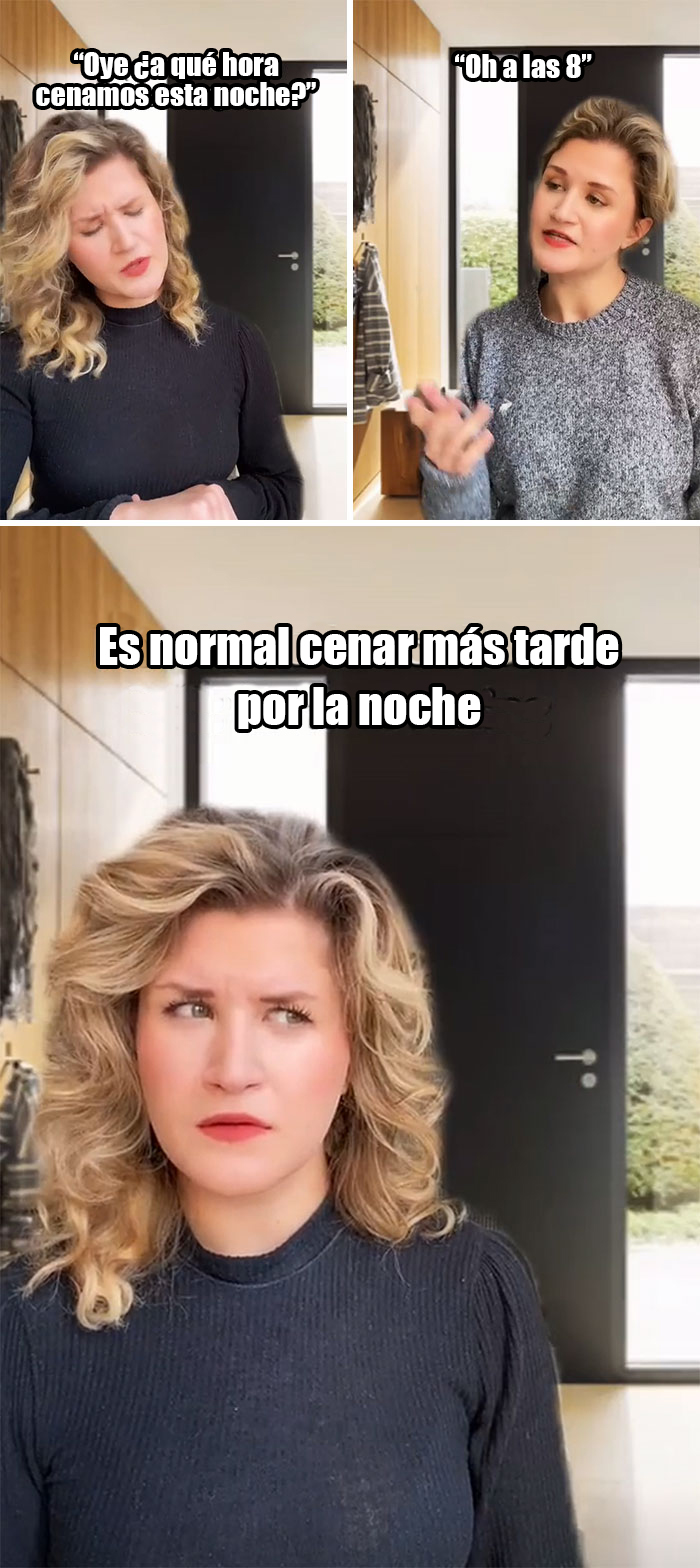 Es normal cenar más tarde por la noche