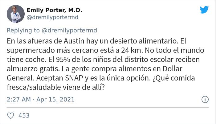 Un tuit en el que se dice que la comida poco saludable es más barata desató esta discusión en los comentarios