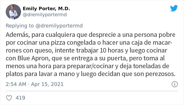 Un tuit en el que se dice que la comida poco saludable es más barata desató esta discusión en los comentarios