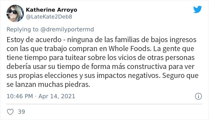 Un tuit en el que se dice que la comida poco saludable es más barata desató esta discusión en los comentarios