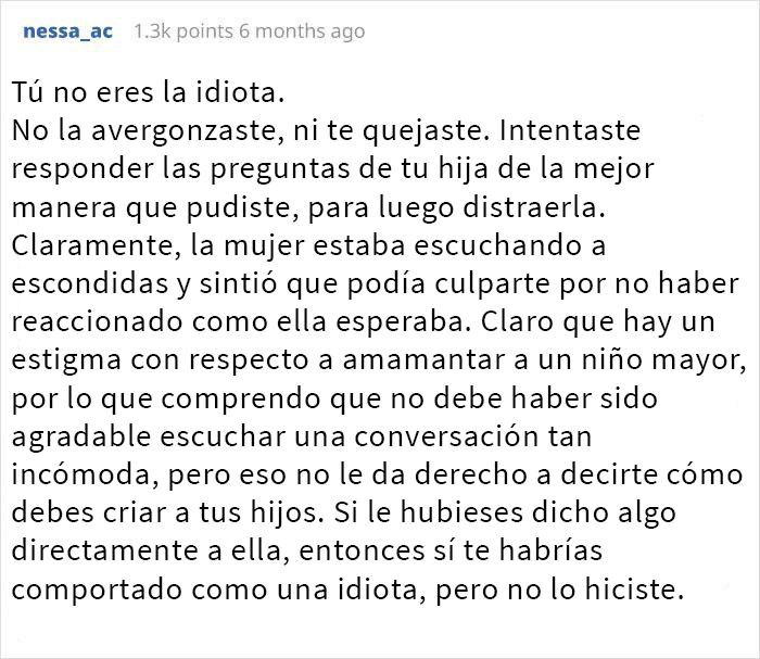 “Me indigna cómo me has avergonzado”: esta madre se enfrentó a una mujer que cuestionaba la edad de su hijo lactante