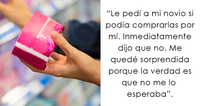 Este novio se negó a comprar compresas a su novia y se enfada cuando ella le hace notar su frágil masculinidad
