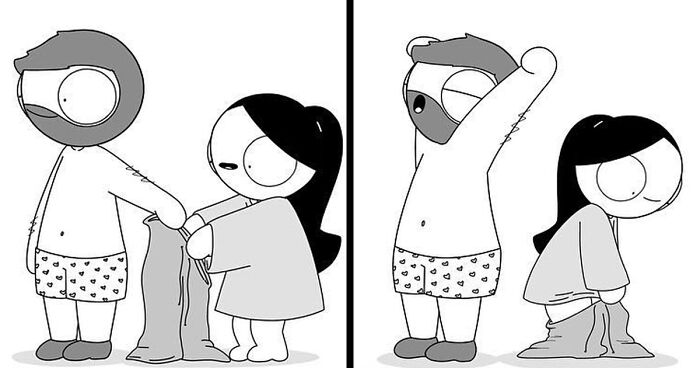 Esta chica ilustra en secreto la vida con su novio, él sube los cómics a internet y se vuelven virales (15 nuevos cómics)
