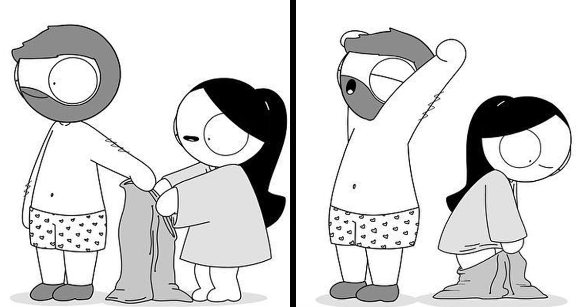Esta chica ilustra en secreto la vida con su novio, él sube los cómics a internet y se vuelven virales (15 nuevos cómics)