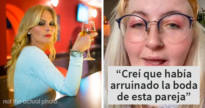 Esta camarera recibió propina de una novia en su boda, tras arruinar el vestido blanco de la madre del novio por accidente