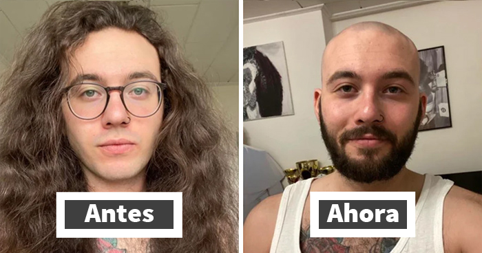 30 Fotos de personas amables antes y después de cortar su melena para donarla a pacientes de cáncer