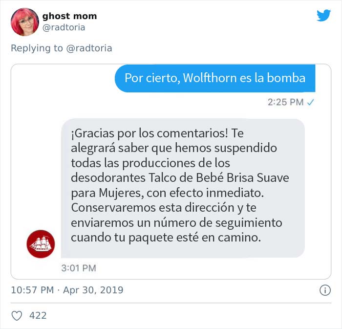 Esta mujer pidió un desodorante femenino Old Spice, inventa un nombre y Old Spice lo realiza