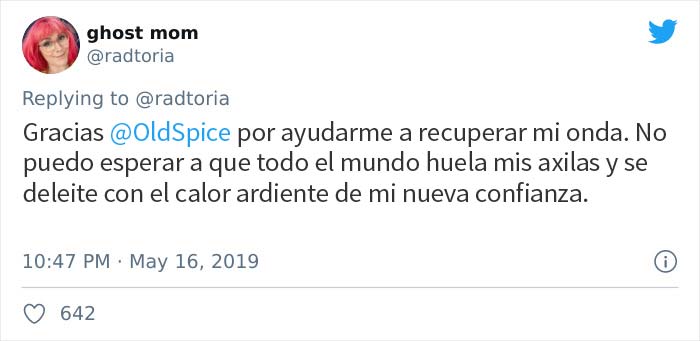 Esta mujer pidió un desodorante femenino Old Spice, inventa un nombre y Old Spice lo realiza