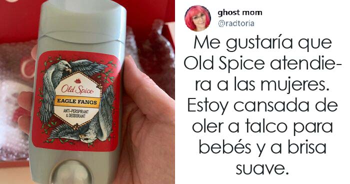 Esta mujer pidió un desodorante femenino Old Spice, inventa un nombre y Old Spice lo realiza