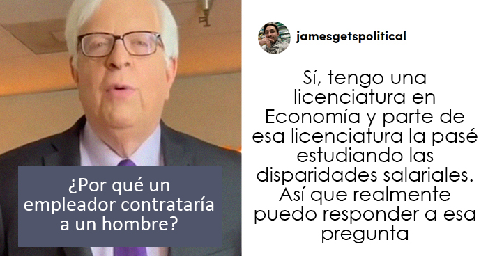 Este licenciado en economía explica la brecha salarial entre hombres y mujeres en menos de 1 minuto
