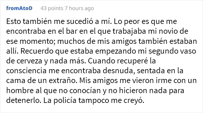 Este hombre cuenta la historia de cuando echaron droga a su bebida en un bar, y otros comparten experiencias similares