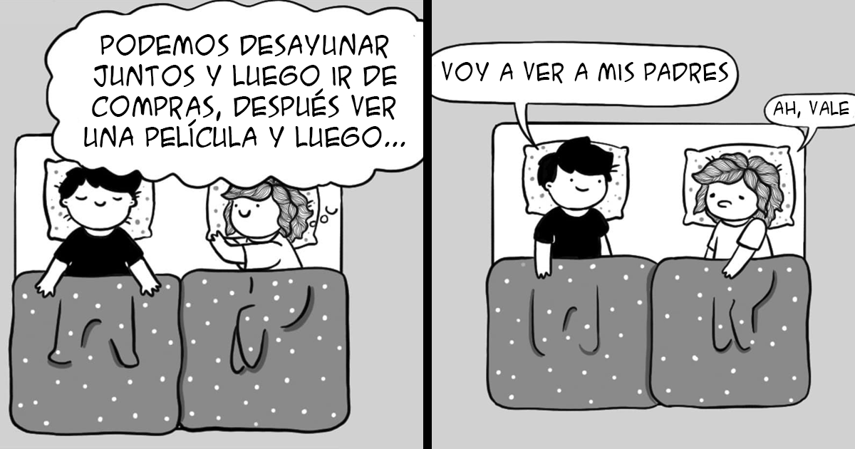 Esta artista dibuja la vida con su novio y sus dificultades diarias en 15 nuevos cómics