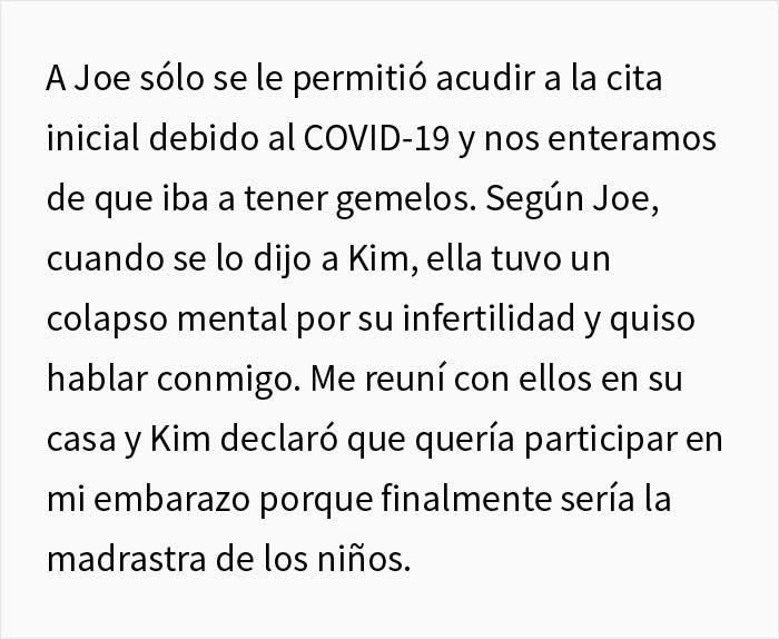 Esta embarazada de gemelos tiene que buscar un abogado porque la nueva novia de su ex, con problemas de fertilidad, la trata como un vientre de alquiler