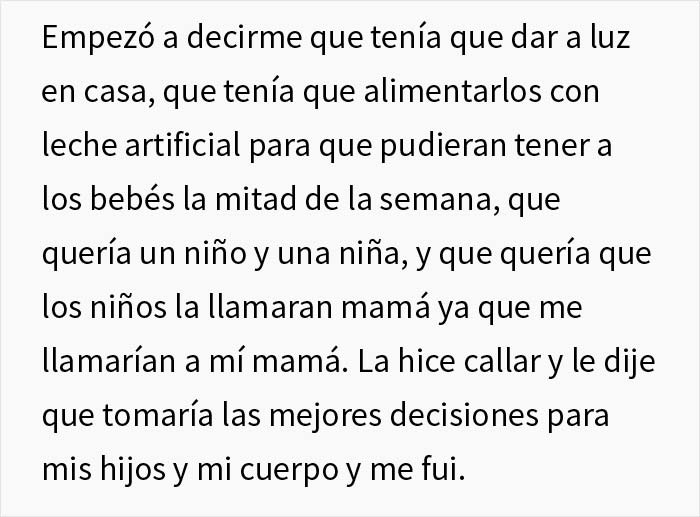 Esta embarazada de gemelos tiene que buscar un abogado porque la nueva novia de su ex, con problemas de fertilidad, la trata como un vientre de alquiler