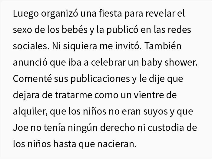 Esta embarazada de gemelos tiene que buscar un abogado porque la nueva novia de su ex, con problemas de fertilidad, la trata como un vientre de alquiler