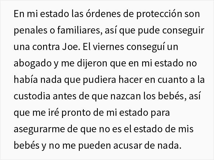 Esta embarazada de gemelos tiene que buscar un abogado porque la nueva novia de su ex, con problemas de fertilidad, la trata como un vientre de alquiler
