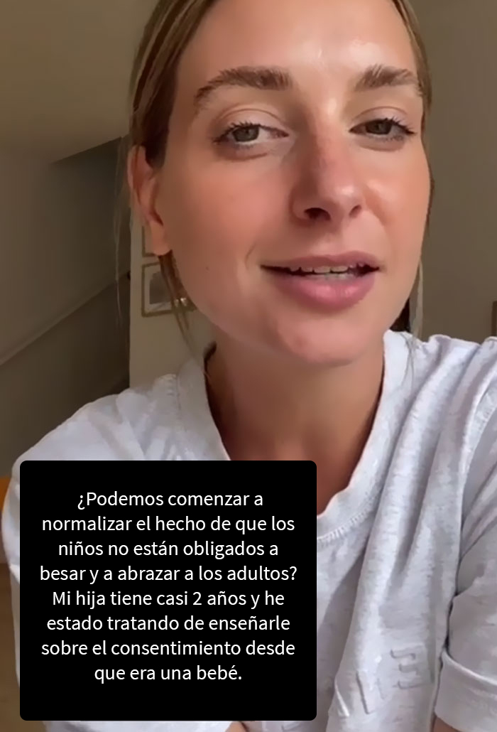 Esta madre explica por qué los abuelos de su hija de 2 años no pueden abrazarla sin su consentimiento