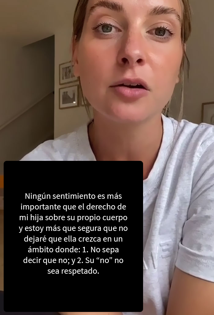 Esta madre explica por qué los abuelos de su hija de 2 años no pueden abrazarla sin su consentimiento