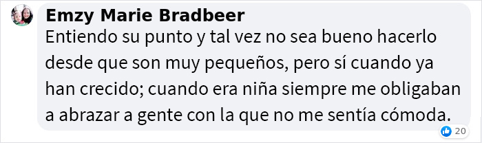 Esta madre explica por qué los abuelos de su hija de 2 años no pueden abrazarla sin su consentimiento
