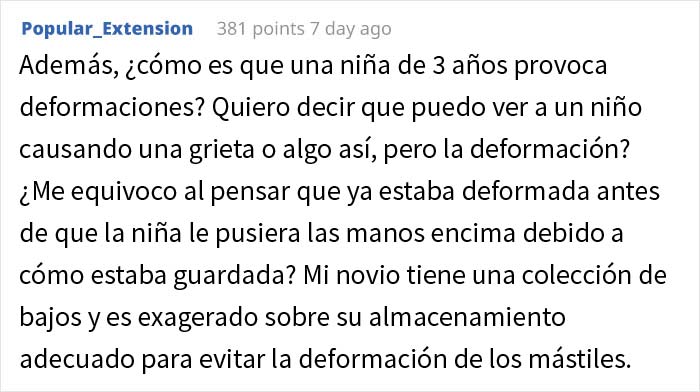 Este padre exigió a la niñera que reemplazara una guitarra de 2200$ que su hija de 3 años rompió mientras ella la cuidaba