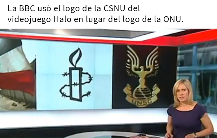 Solo tienes que googlear el logo de las Naciones Unidas para poner de fondo