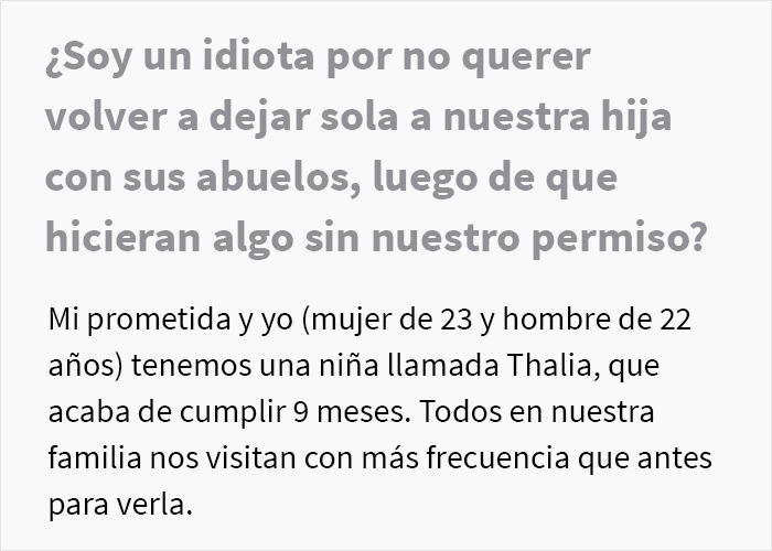Estos abuelos perforaron las orejas de su nieta bebé a espaldas de los padres, y luego se enojaron porque no les permiten cuidarla más