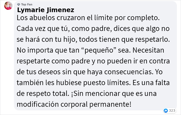 Estos abuelos perforaron las orejas de su nieta bebé a espaldas de los padres, y luego se enojaron porque no les permiten cuidarla más