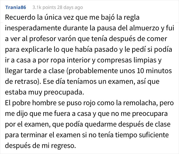 Esta adolescente denunció a un profesor que no la dejó salir al baño al venir su periodo