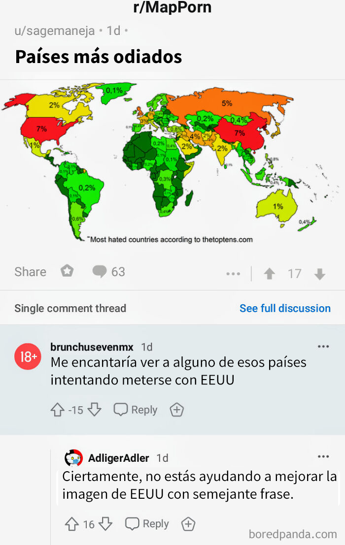 Me encantaría que algunos de estos países intentaran meterse con nosotros