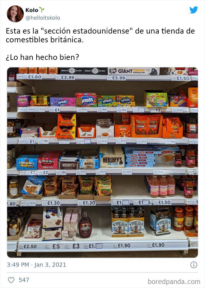 What The "American Food" Section Looks Like In Different Countries