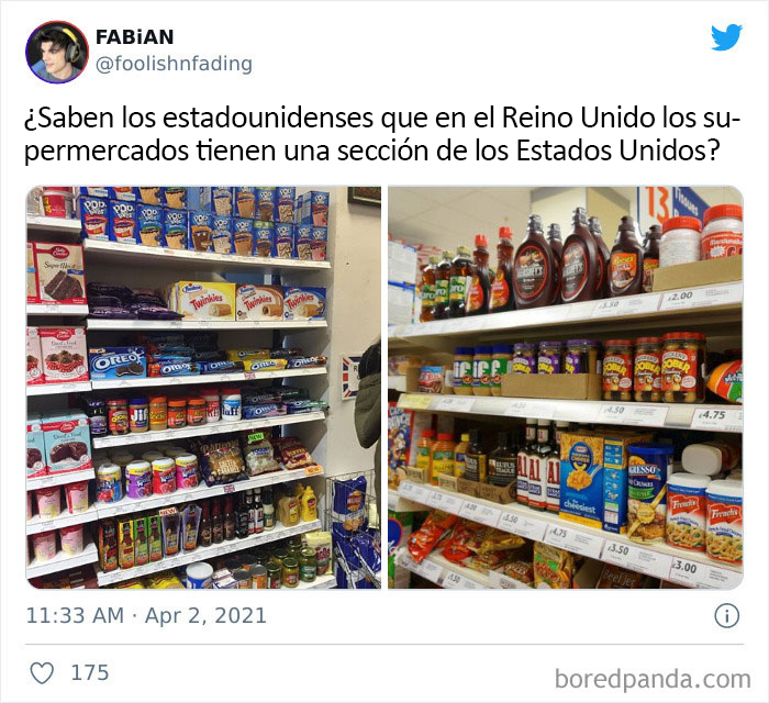 What The "American Food" Section Looks Like In Different Countries