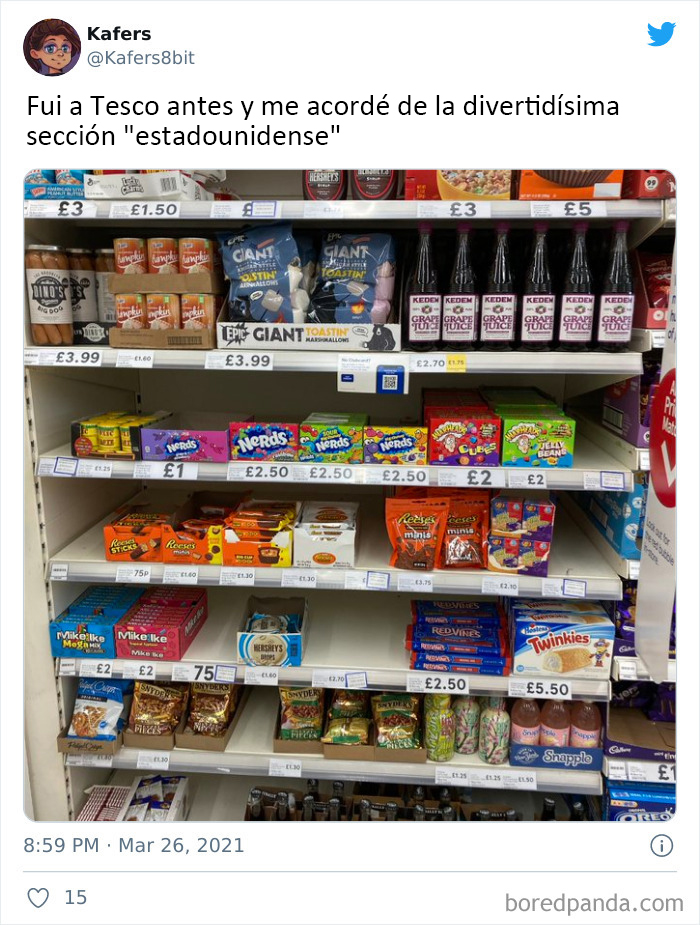 What The "American Food" Section Looks Like In Different Countries