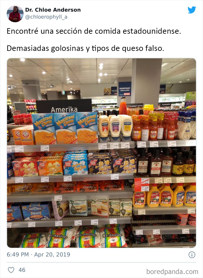What The "American Food" Section Looks Like In Different Countries