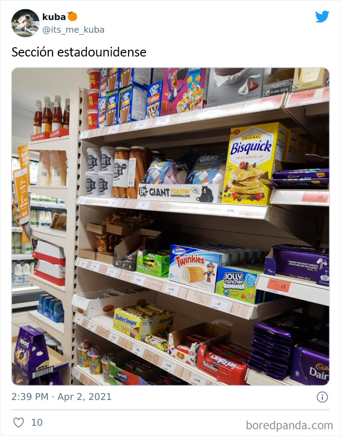 What The "American Food" Section Looks Like In Different Countries