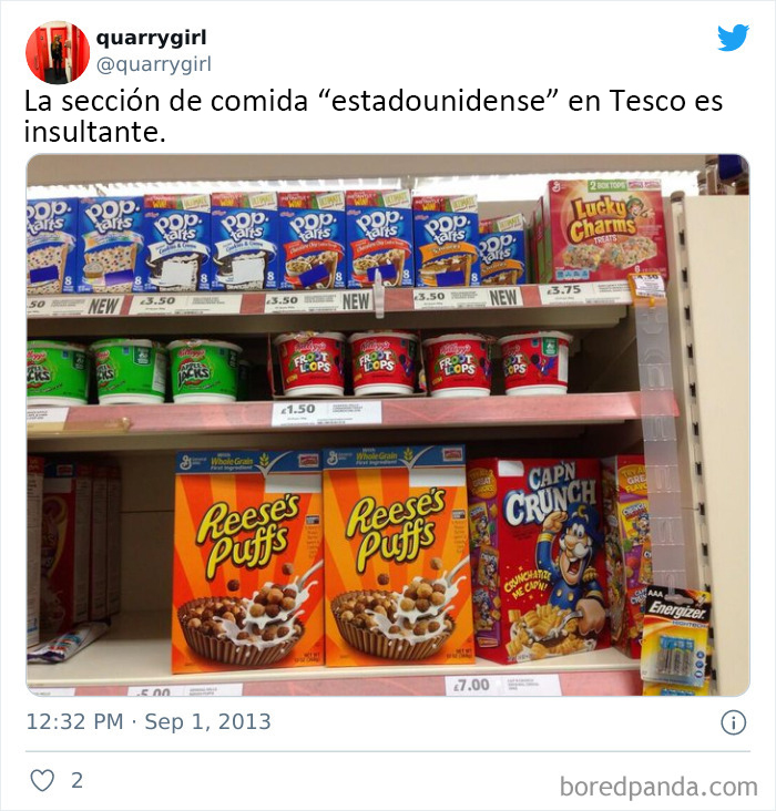 What The "American Food" Section Looks Like In Different Countries