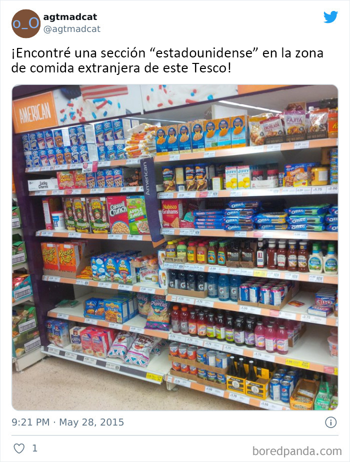 What The "American Food" Section Looks Like In Different Countries