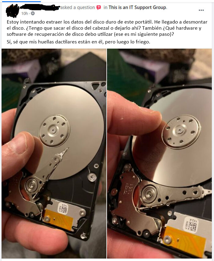 Recuperación de datos del disco duro