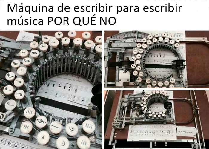 Máquina de escribir para escribir música