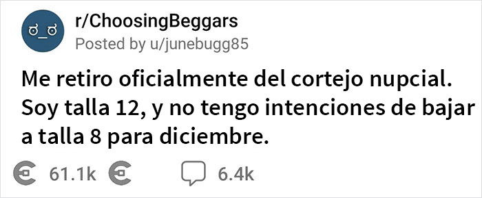 Esta dama de honor furiosa expuso la toxicidad de una novia loca que le exigía adelgazar varias tallas para su boda