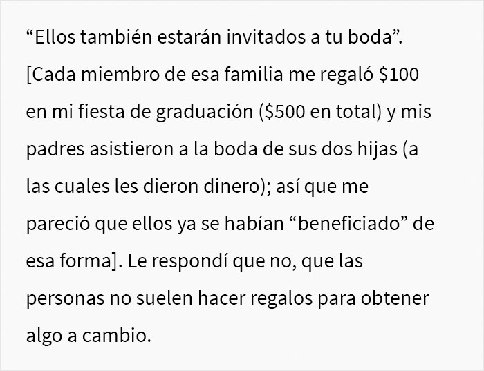 Estos padres querían obtener ganancias con la boda de su hija, ella se negó y se desató un drama familiar
