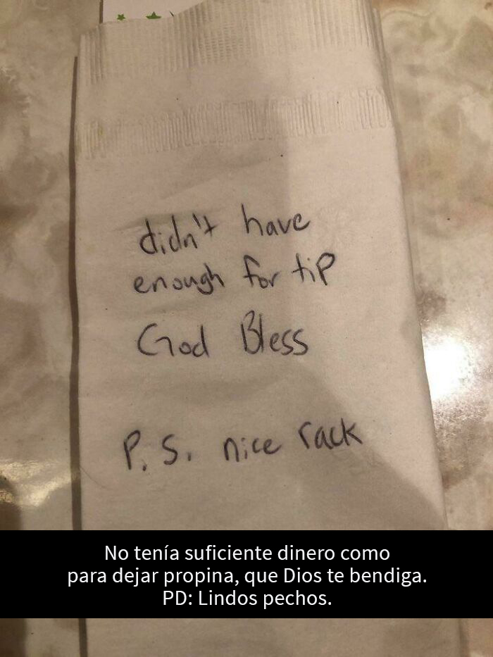 Lo que le han dejado a mi compañera esta noche